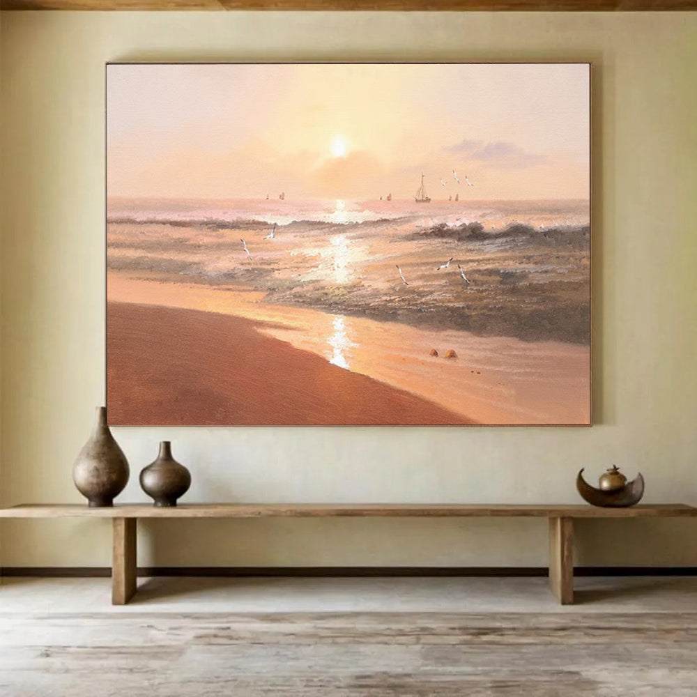 golden beach wall art